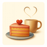 Sticker Blogparade Beitrag: Freude, Genuss & kleine Momente - Kaffee und Kuchen - süßer Genussmoment voller Freude
