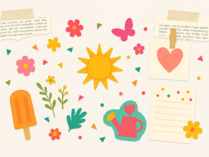 Header Design für die Blogparade #freudemal100 im Mai 2025 - Umfangreiche Variante als früher Entwurf