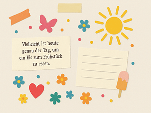 Header Design für die Blogparade #freudemal100 - Einfache Variante mit Notizzettel