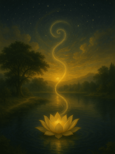 Darstellung der Spira Luminis, des Flusses der Liebe, der mein Business und Wirken durchströmt.